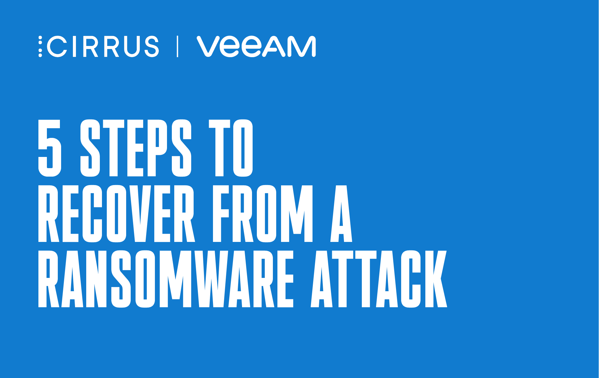Cirrus Backup | Veeam | 5 steps to recover from a ransomware attack